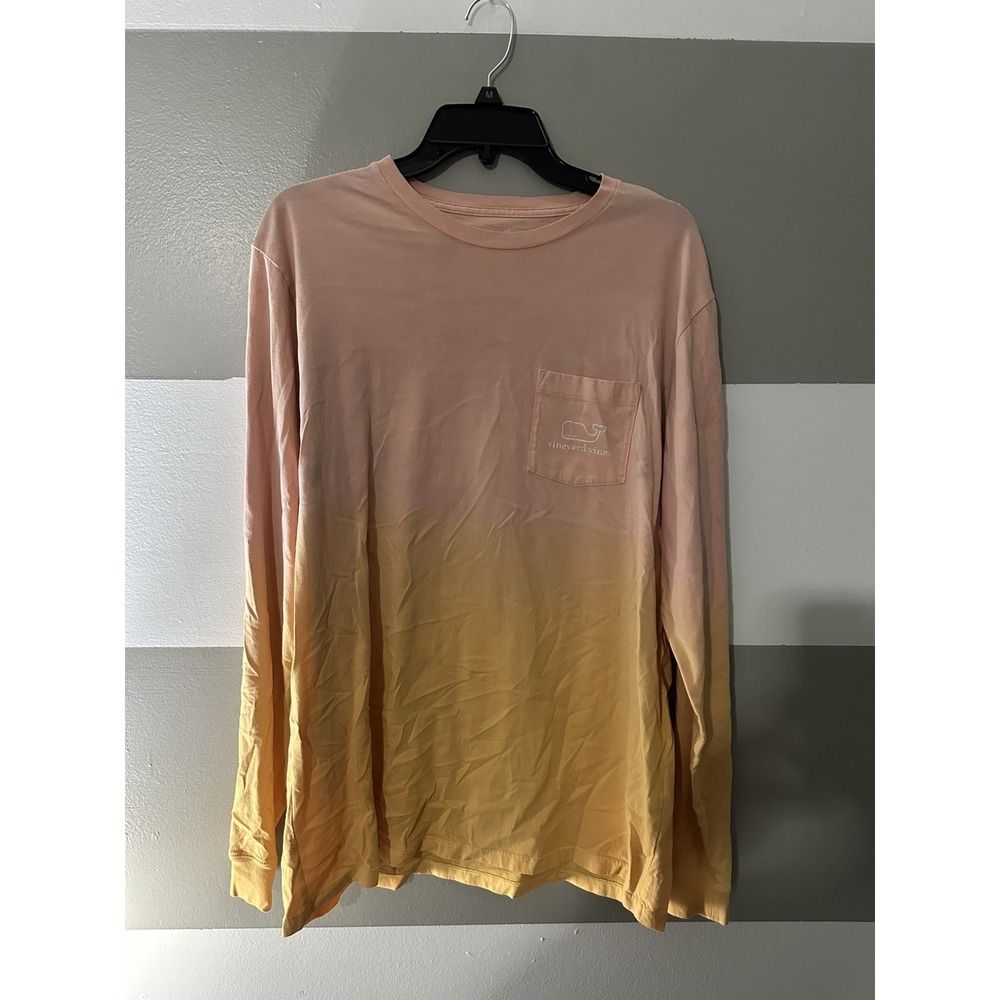 Vineyard Vines Ombré Pocket Logo Long Sleeve T-shirt